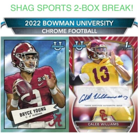 Break #1628 - **eBay Auction** 2022 Bowman Chrome University Football 2-Hobby Box Break (Pick Your Player)